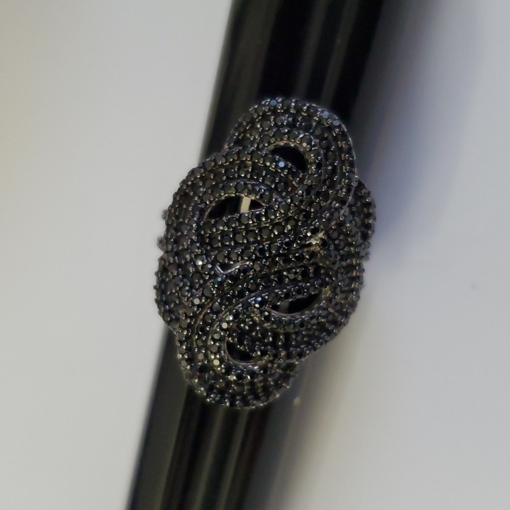 Sterling Silver 925 Spinel Art Deco Ring - Picture 2 of 9